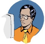 Usually I blog with a computer.